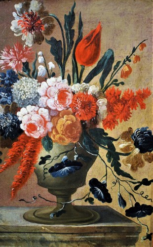 18th century - &quot;Couple Still Lifes of Flowers&quot; Master of Guardeschi Flowers, Venezia 18th 